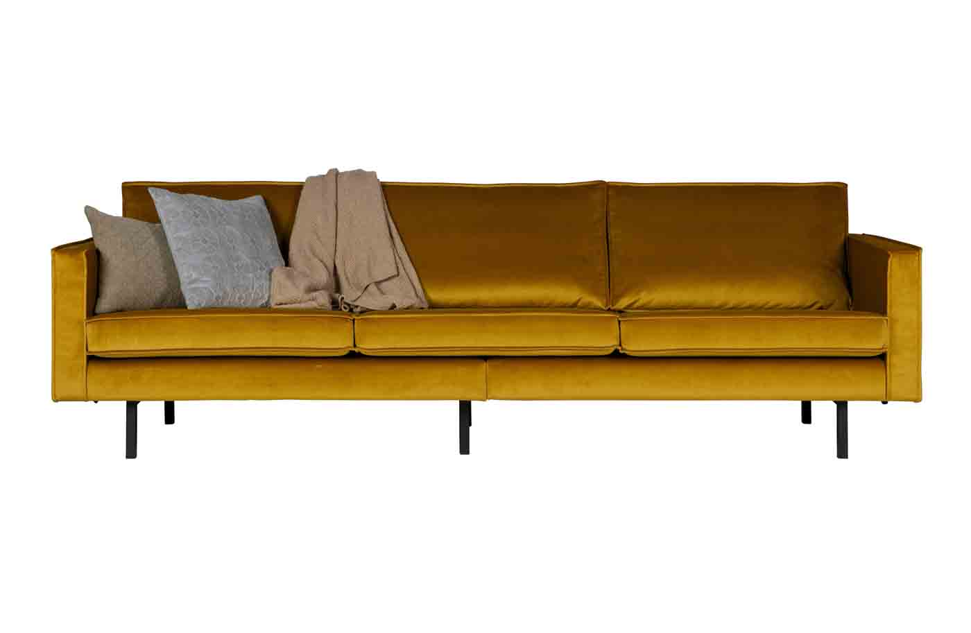 Rodeo Sofa 3-Sitzer Samt, Ocker