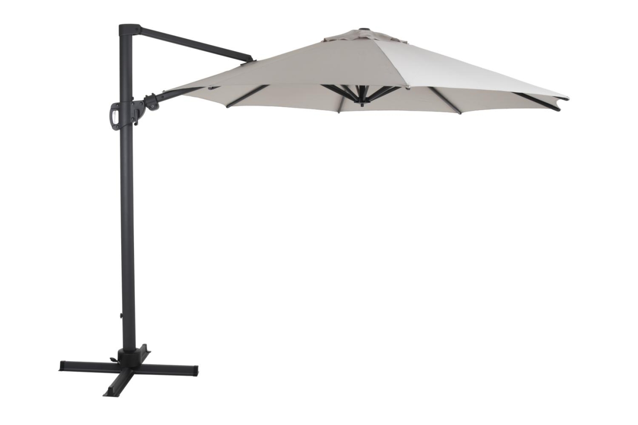 Sonnenschirm Varallo Ø 300 cm, Anthrazit/Beige