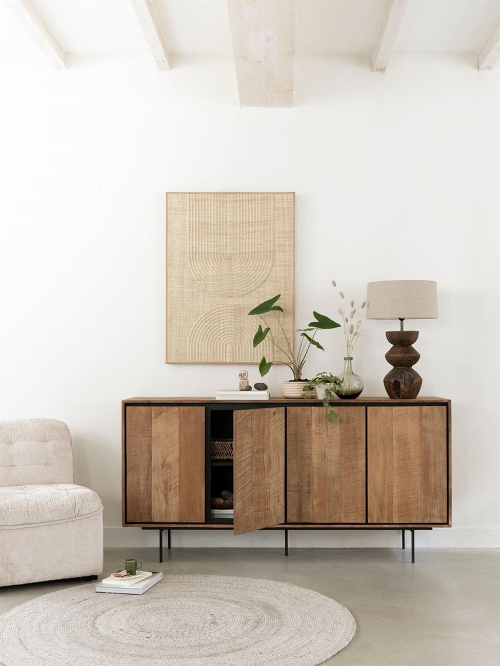 Sideboard Metropole aus recyceltem Teakholz, 180 cm