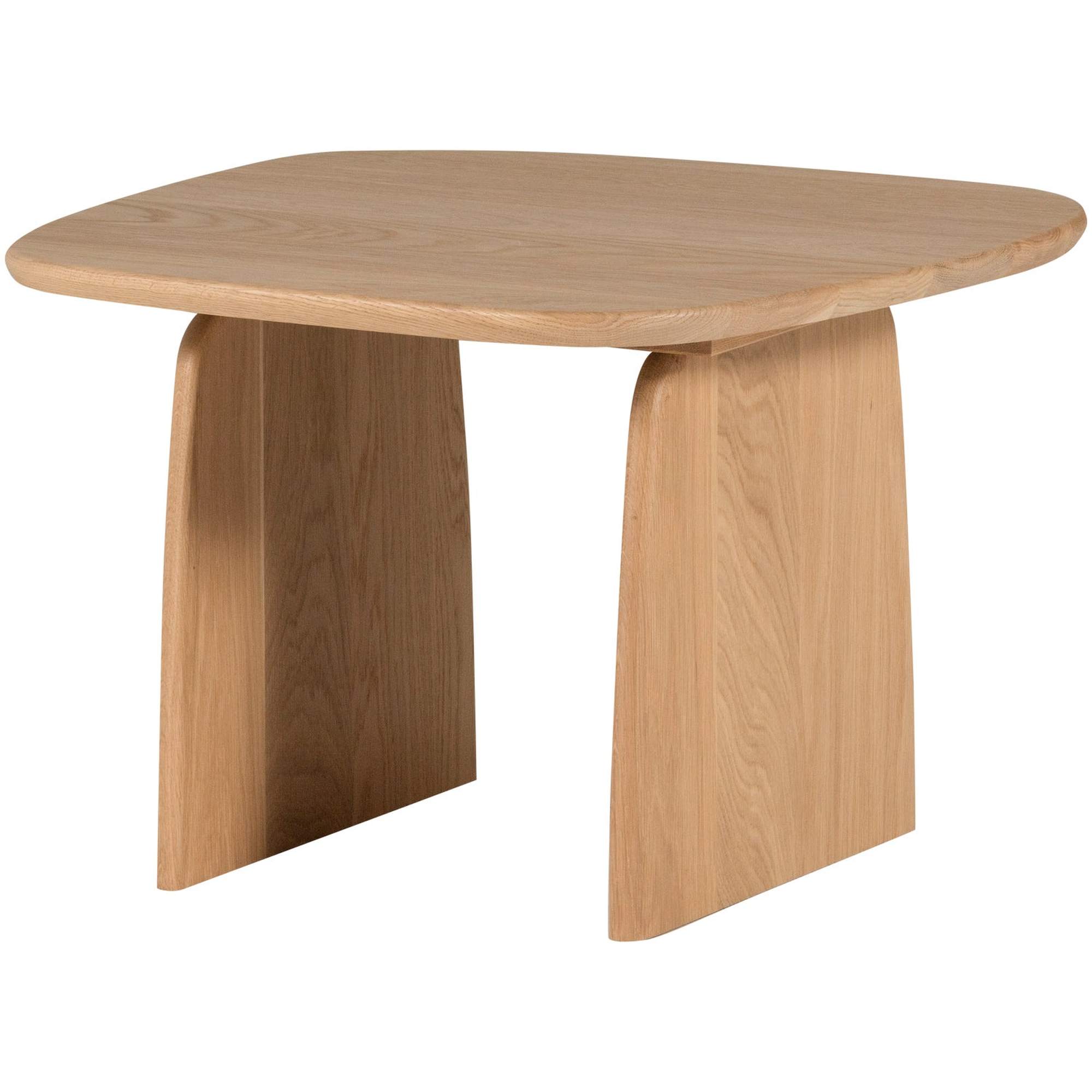 Couchtisch Tablo aus Eiche [FSC] in Natur - organisch geformter Holztisch, 60 x 60 cm