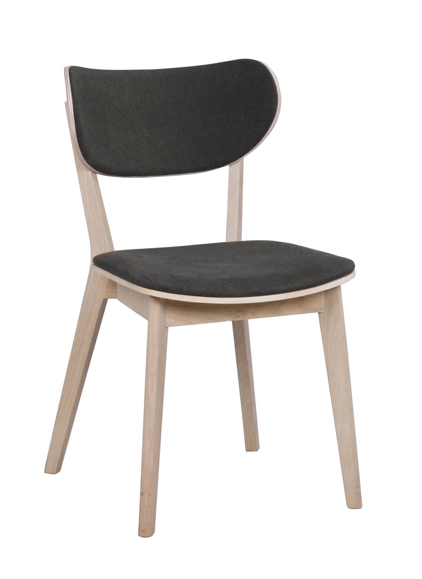 Stuhl Kato 2er Set, Whitewash / Dunkelgrau