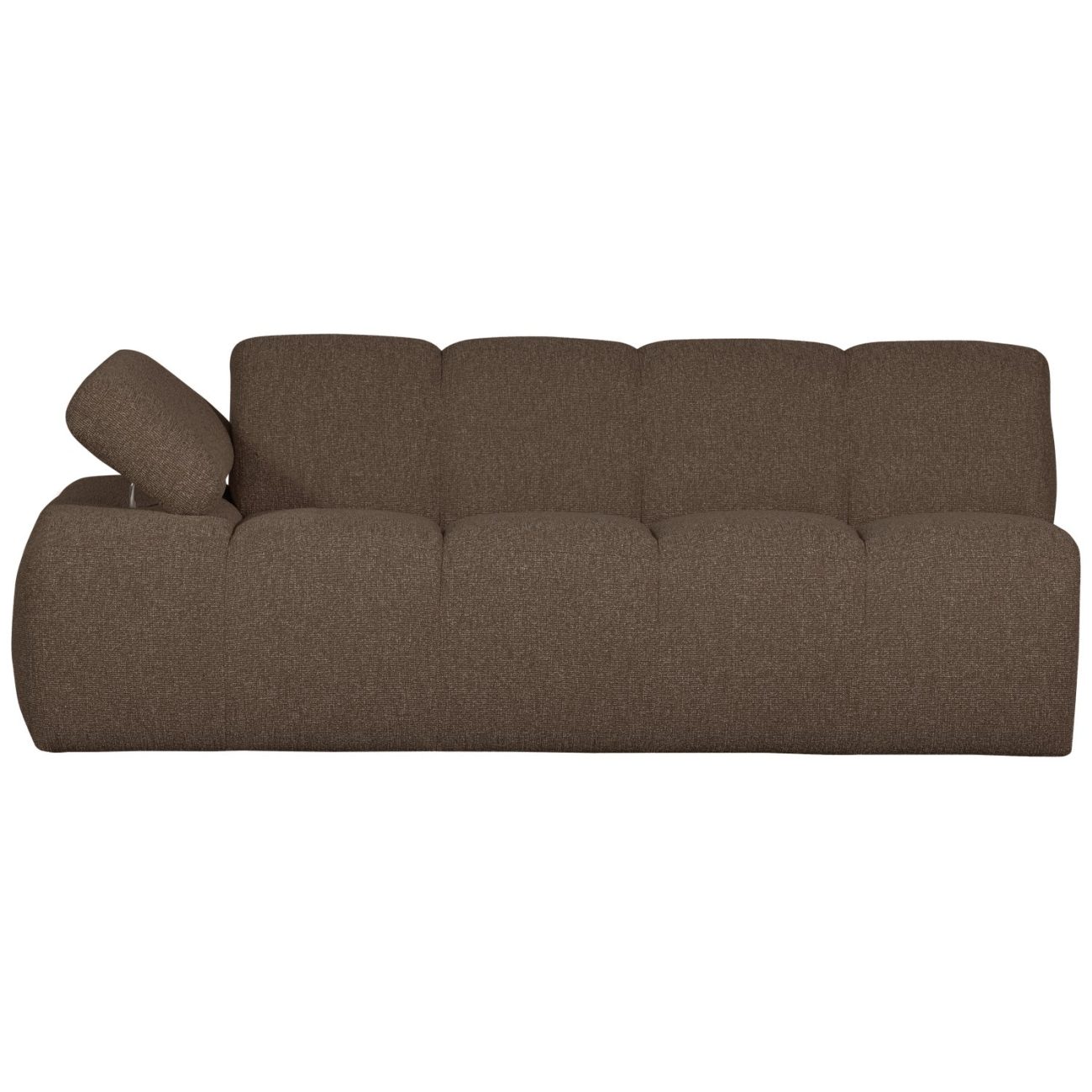 Modulsofa Mojo Boucle 2er Arm-Links, Braun