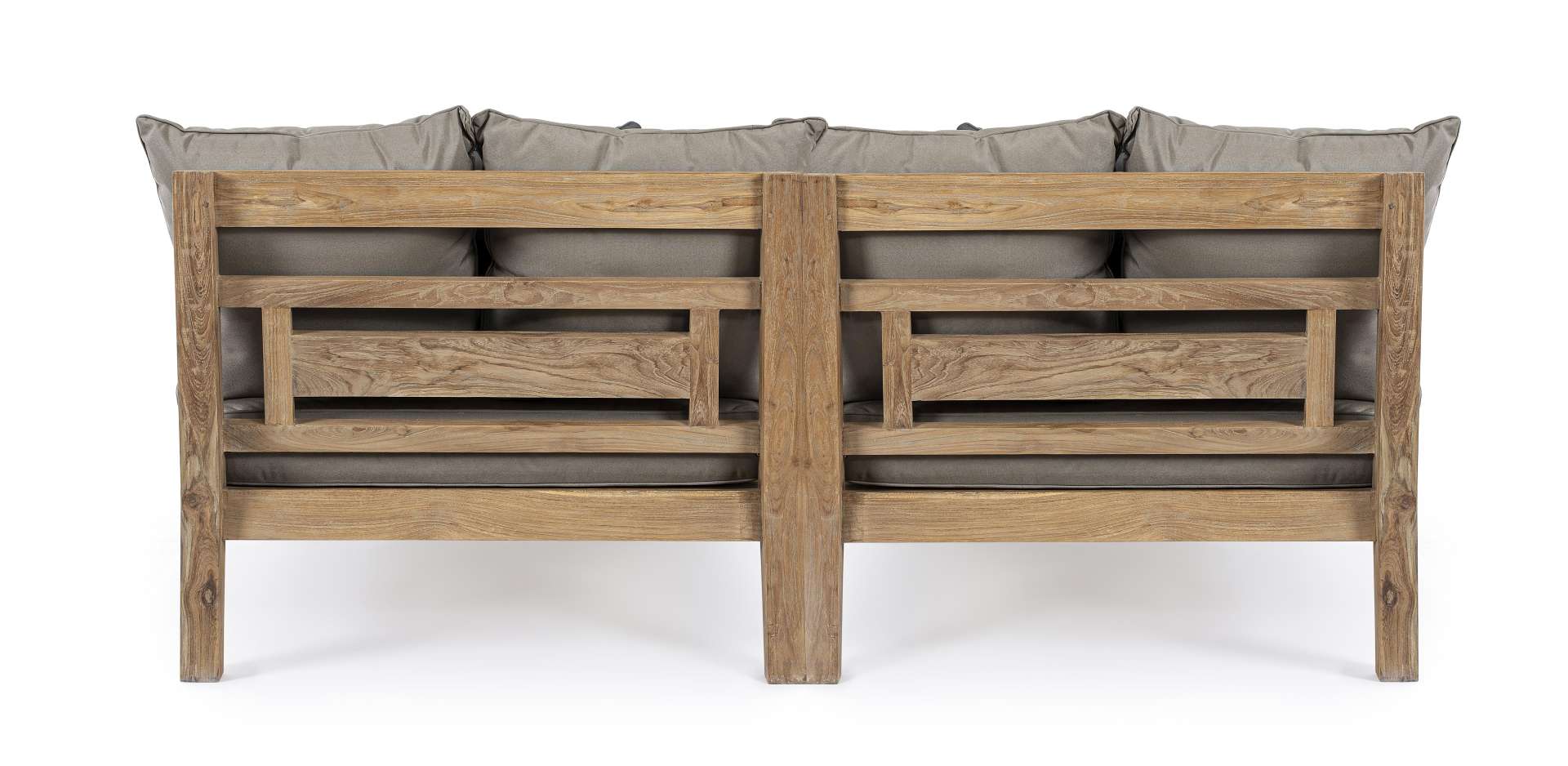 Daybed Bali aus Teakholz, Grau