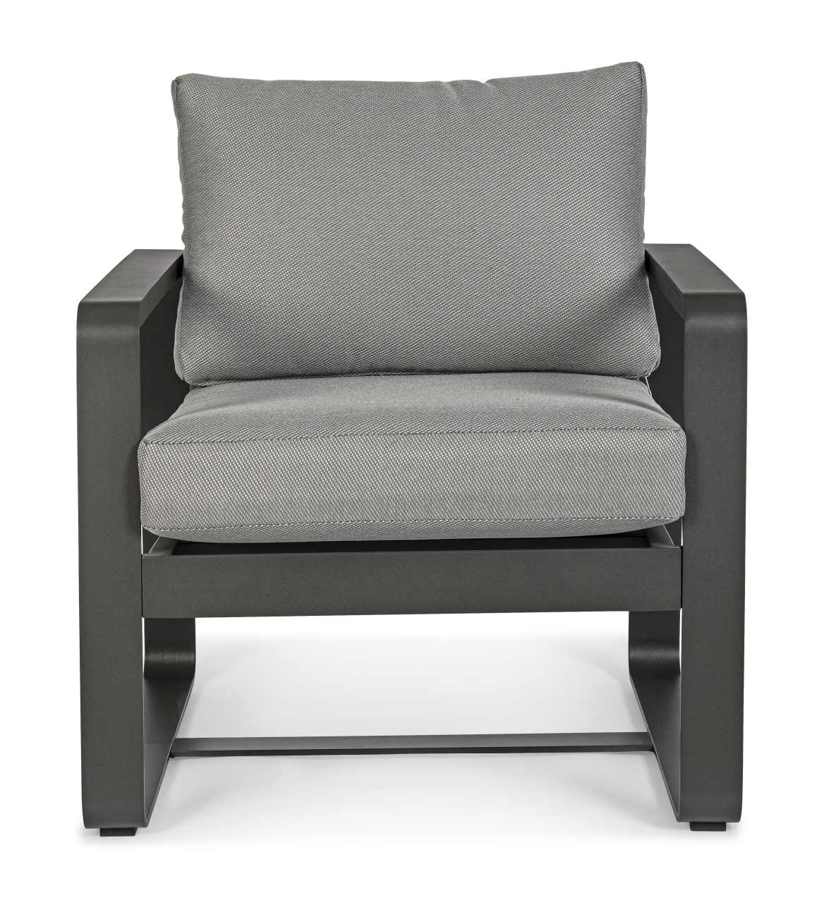 Gartensessel Merrigan aus Aluminium, Anthrazit