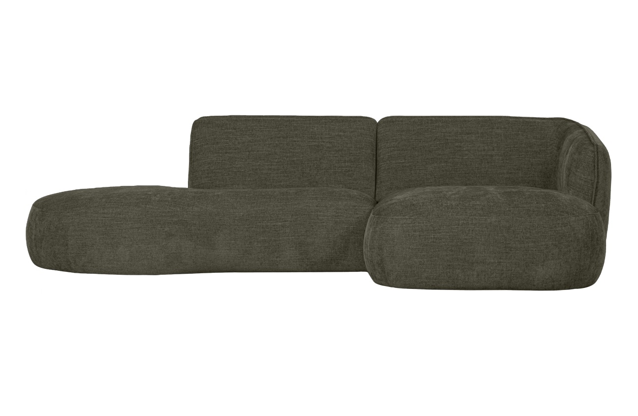 Ecksofa Polly aus Webstoff Rechts, Grün