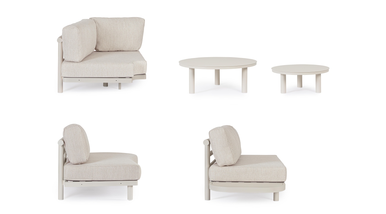 Gartenecksofa Hercules Inkl. Couchtisch-Set, Morny