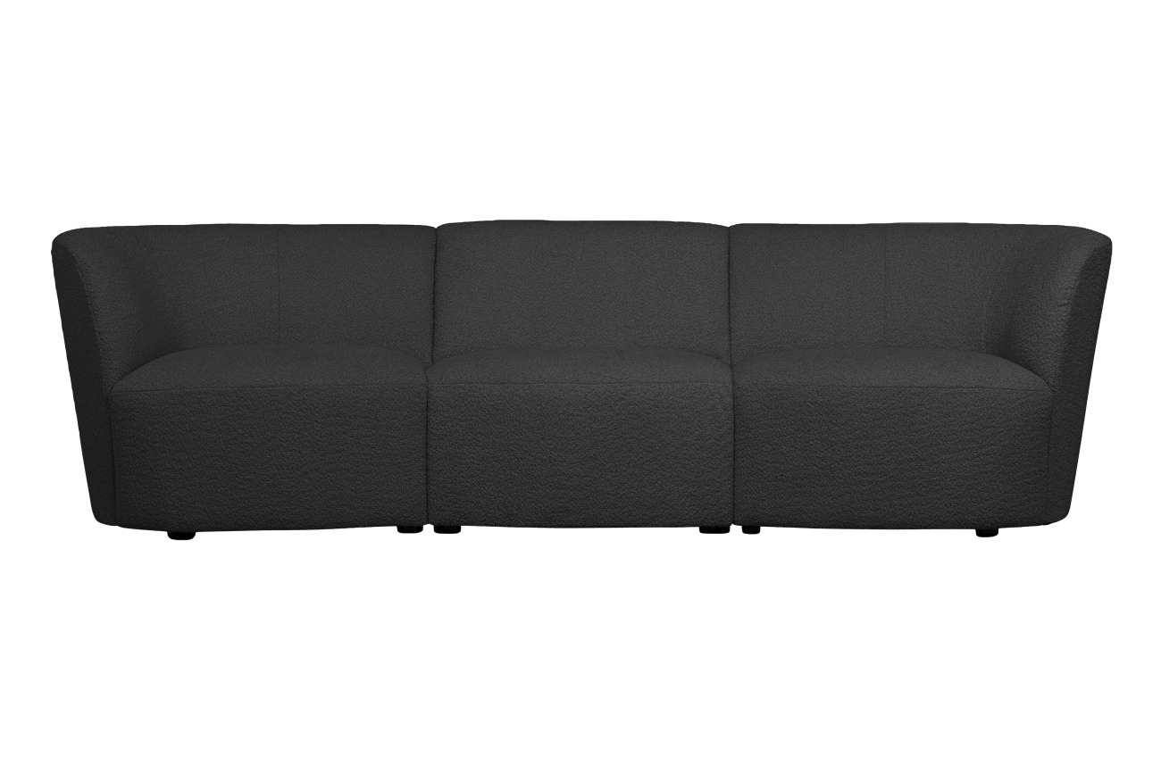 Sofa Coco aus Boucle-Stoff, Dunkelgrau