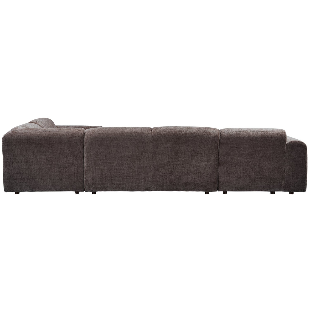 Ecksofa Cloud aus Chenille-Stoff Rechts, Braun