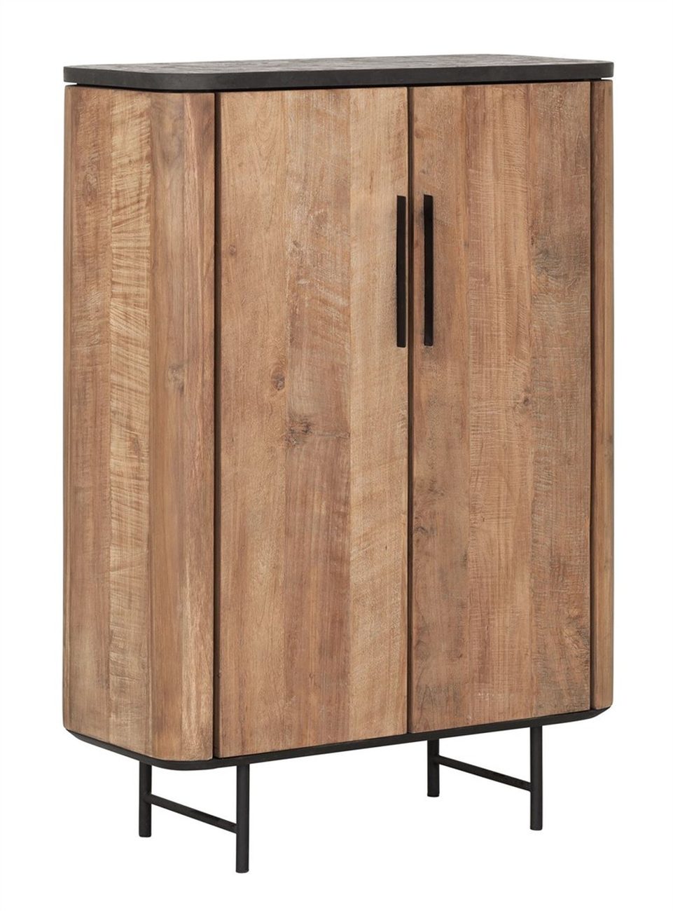 Highboard Soho aus recyceltem Teakholz, 90 cm