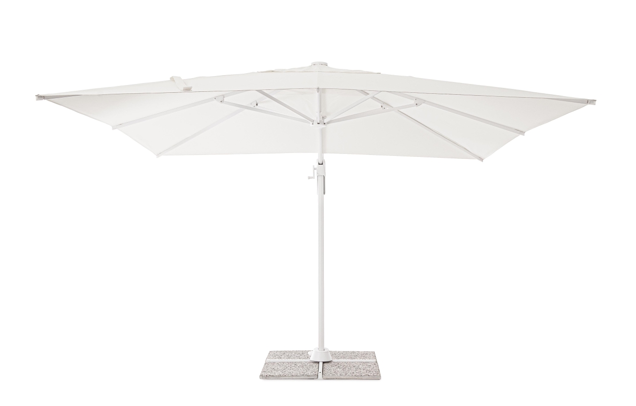 Sonnenschirm Vega aus Aluminium 3x3 m, Weiß