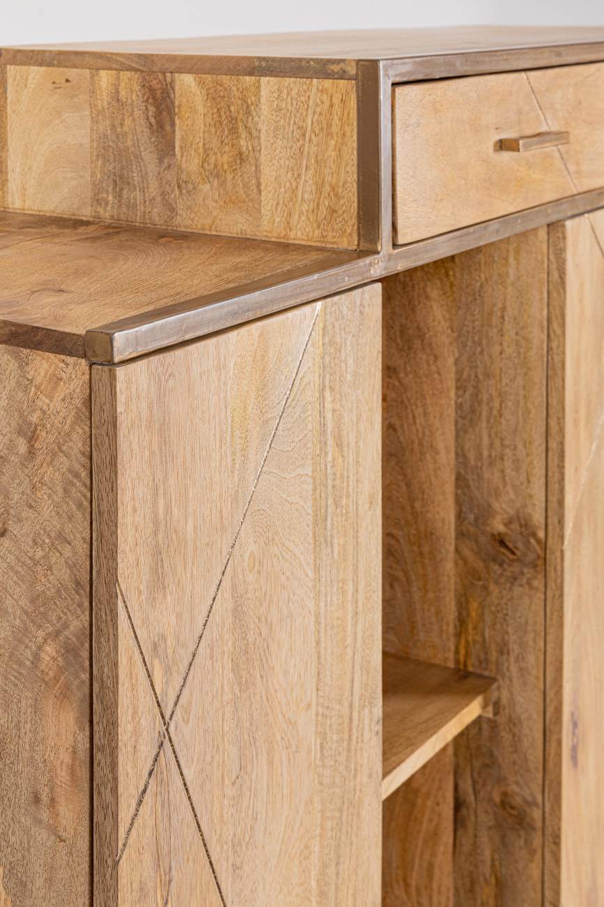 Highboard Jaidev aus Mangoholz, 145 cm