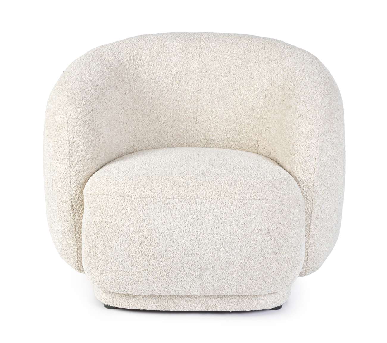 Sessel Tecla aus Boucle-Stoff, Natur