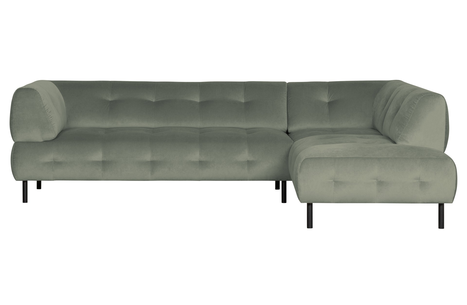 Ecksofa Lloyd mit Samtbezug, Rechts, Mint