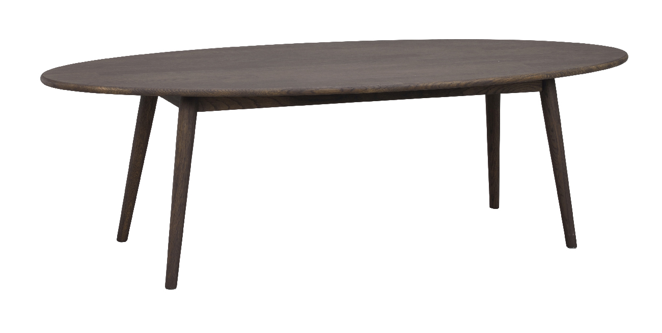 Couchtisch Tompkins Oval, 150x60x45cm, Eiche Braun