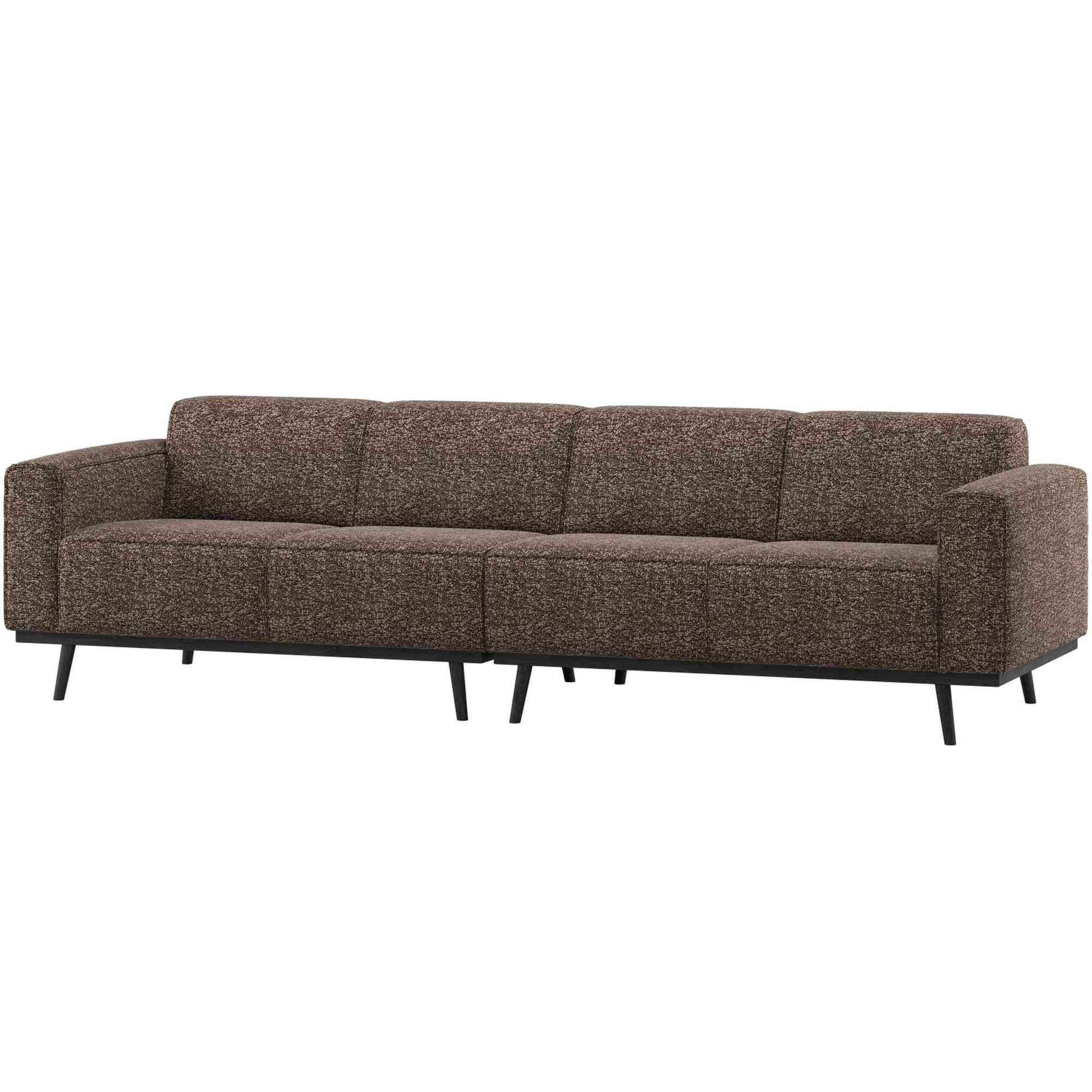 Sofa Statement 4-Sitzer 280 cm - Melange-Stoff, Braun