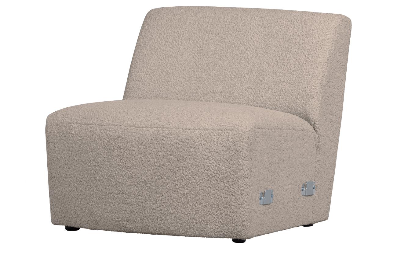 Modulsofa Coco 1-Sitzer aus Boucle-Stoff, Sand