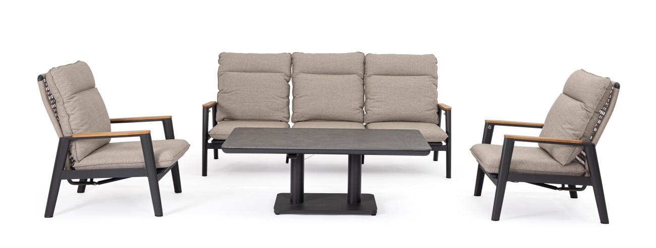 Gartencouchtisch Miguel 140x80 cm, Anthrazit