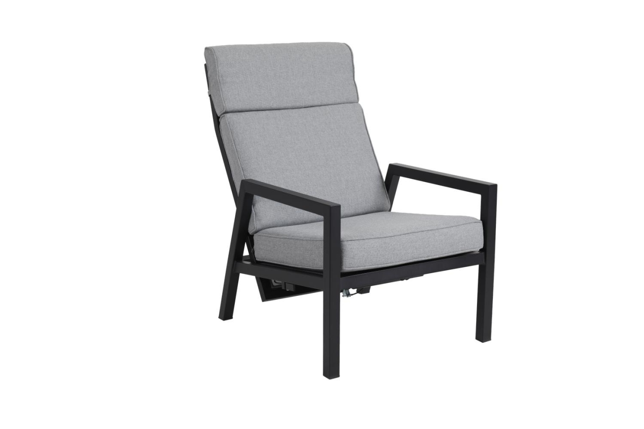 Gartensessel Belfort mit Kissen, Schwarz