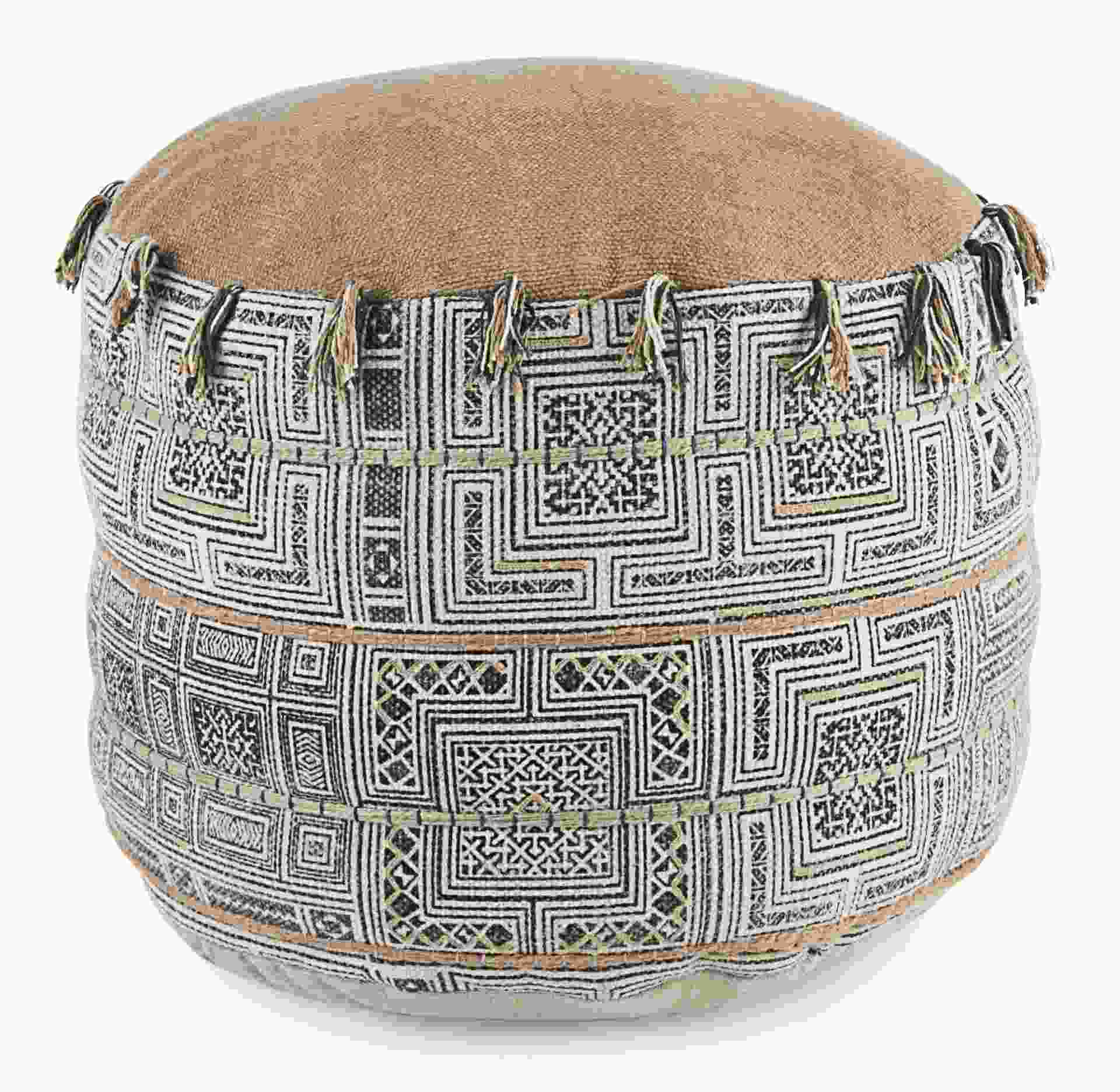 Pouf Tilak aus Baumwolle, Desert