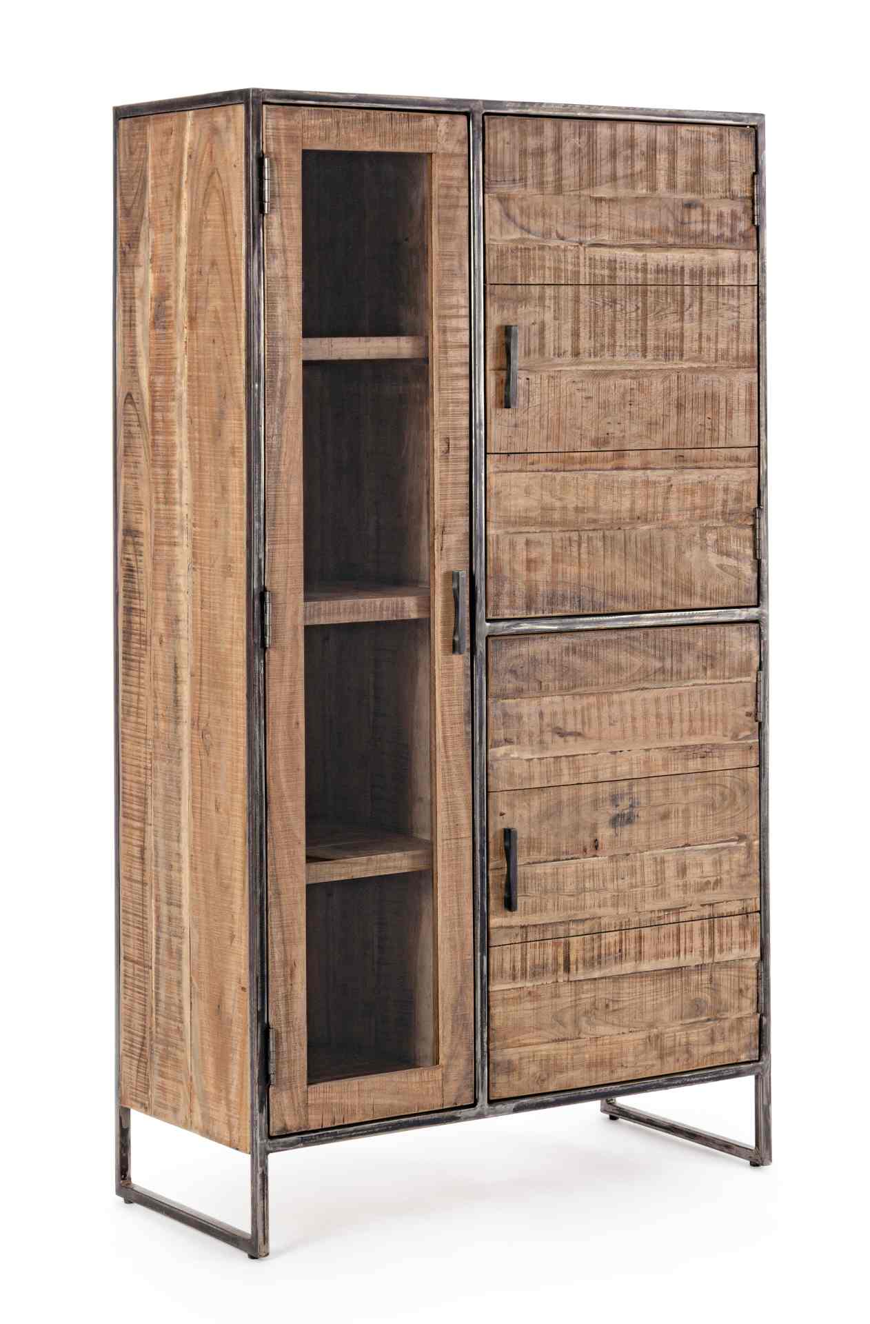 Highboard Elmer aus Akazienholz, 3 Türen