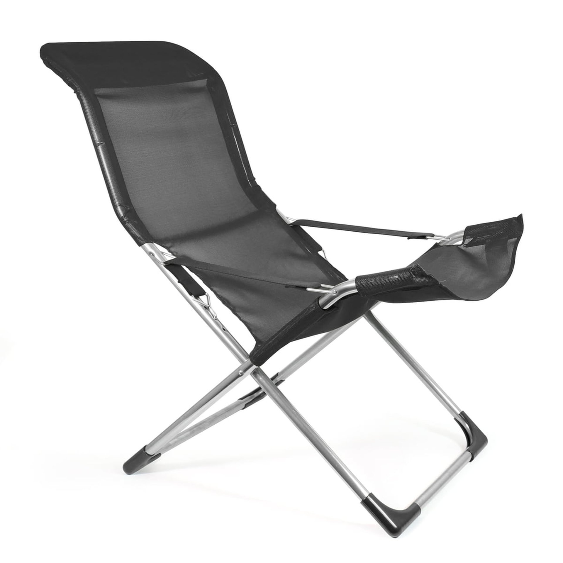 Sessel Fiesta aus Aluminium, Schwarz