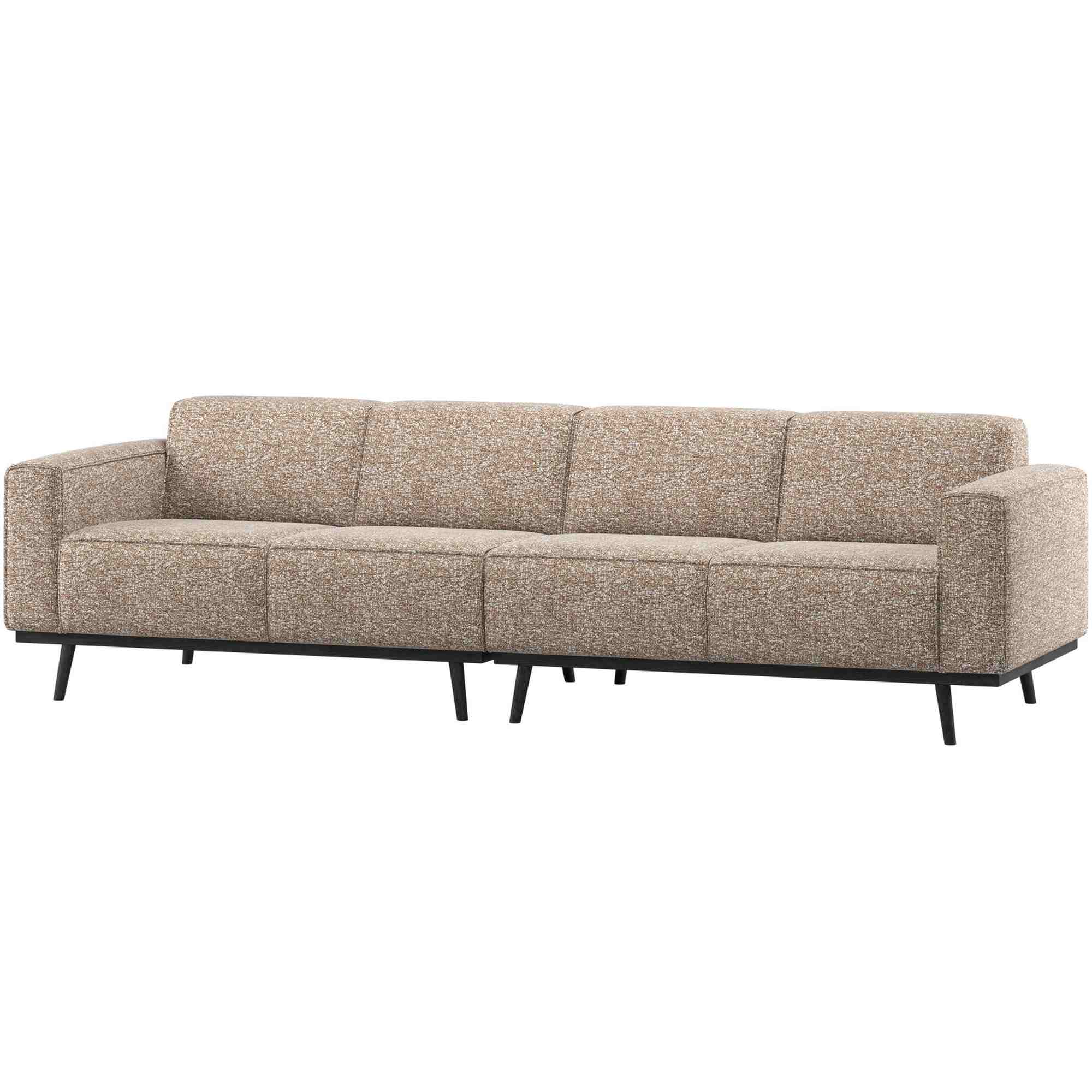 Sofa Statement 4-Sitzer 280 cm - Melange-Stoff, Hellbraun