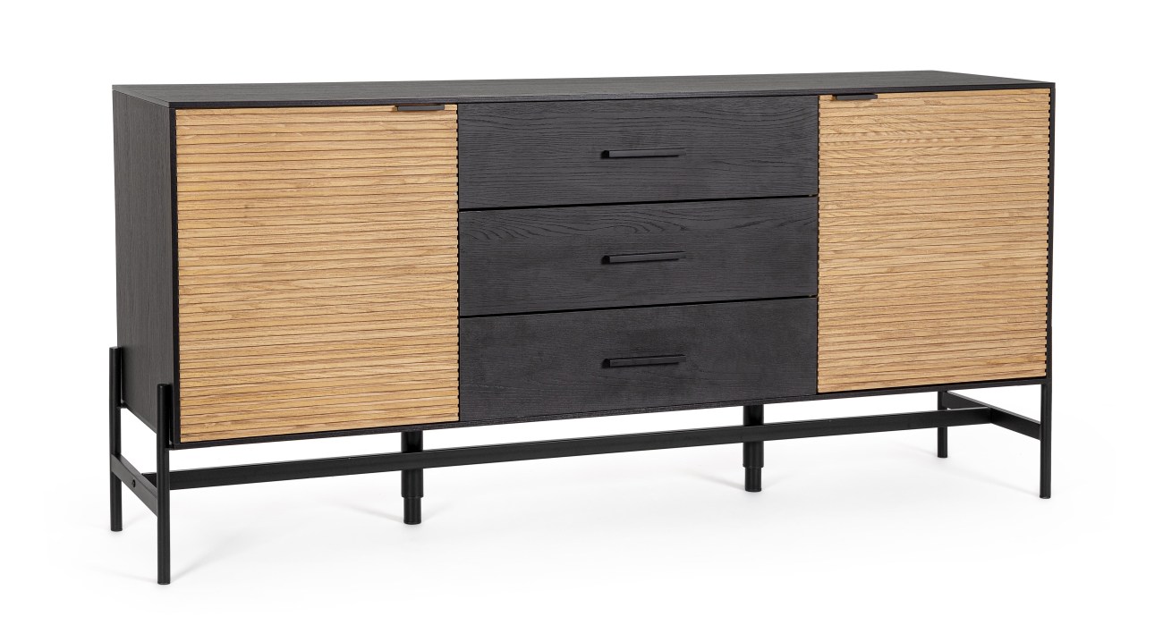 Sideboard Allycia aus Eschenholz, 164 cm