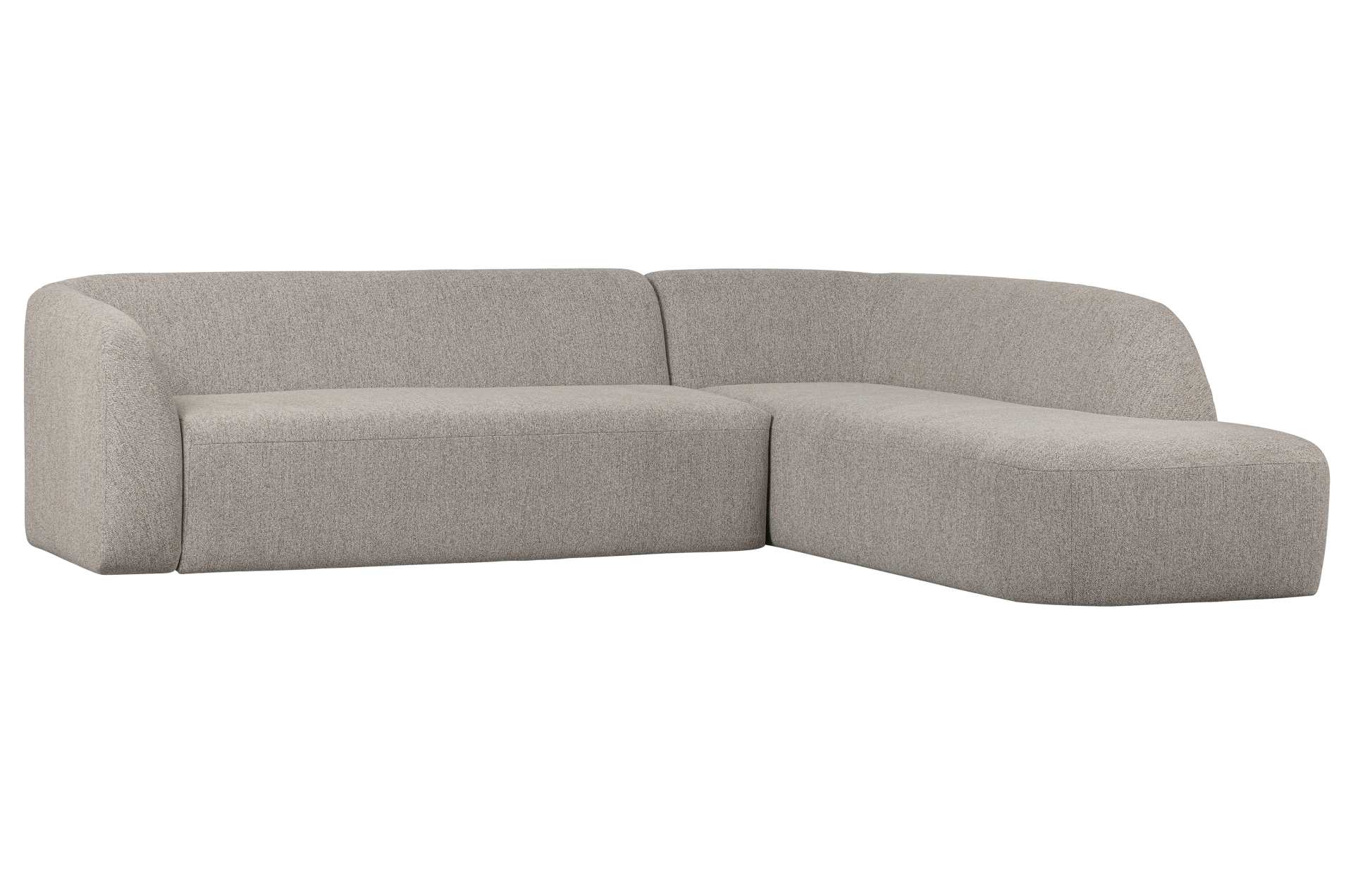 Ecksofa Sloping, Rechts, Hellgrau