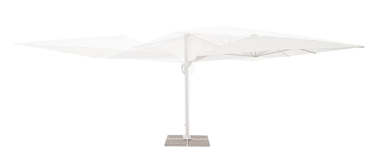 Sonnenschirm Vega aus Aluminium 3x4 m, Weiß