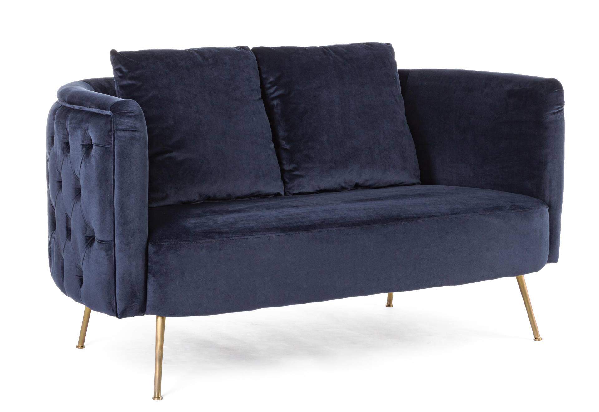 2-Sitzer Sofa Tenbury in Samt-Optik, Blau 2-Sitzer Sofa Tenbury in Samt-Optik, Blau
