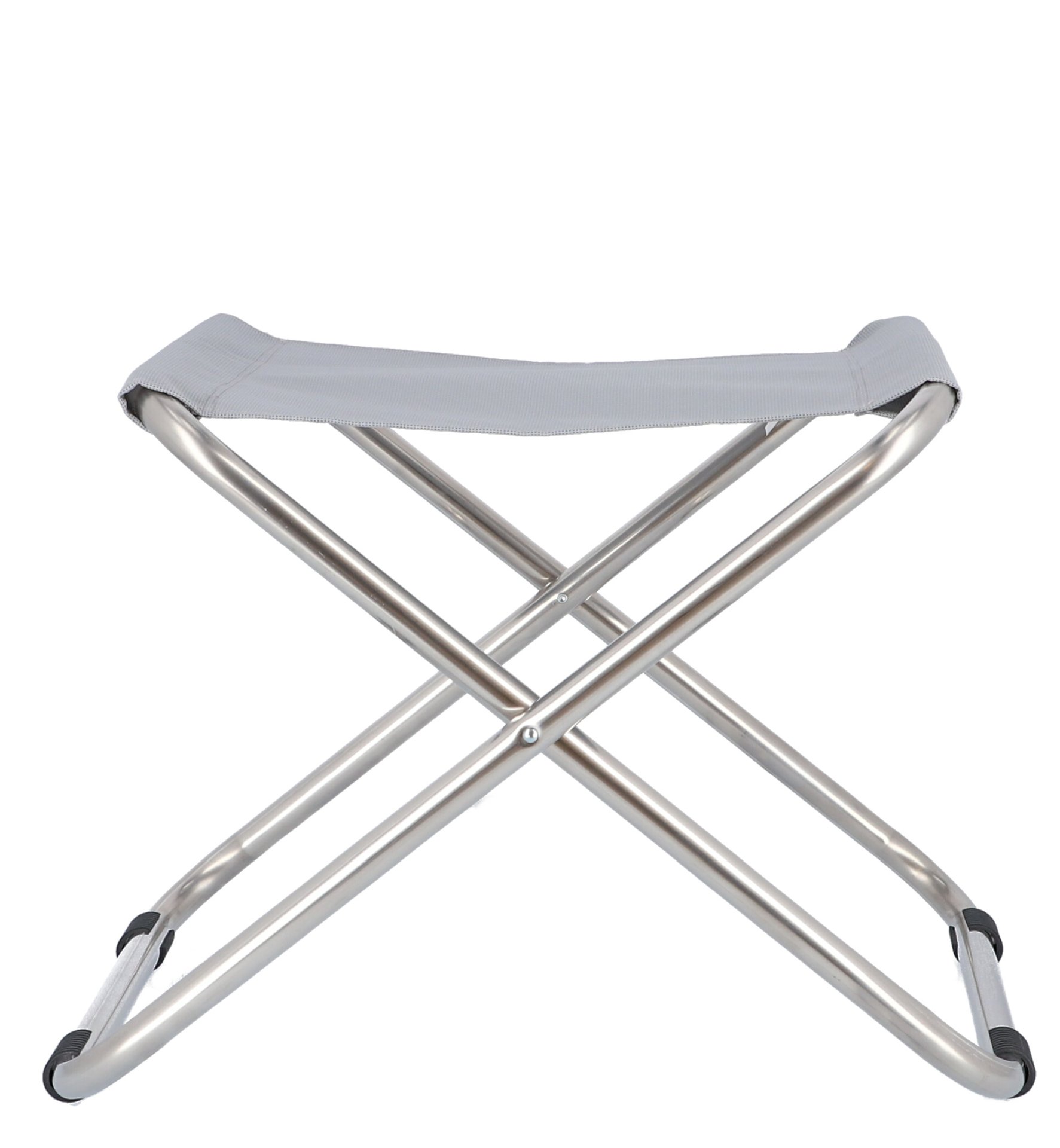 Hocker Chico aus Aluminium, Grau