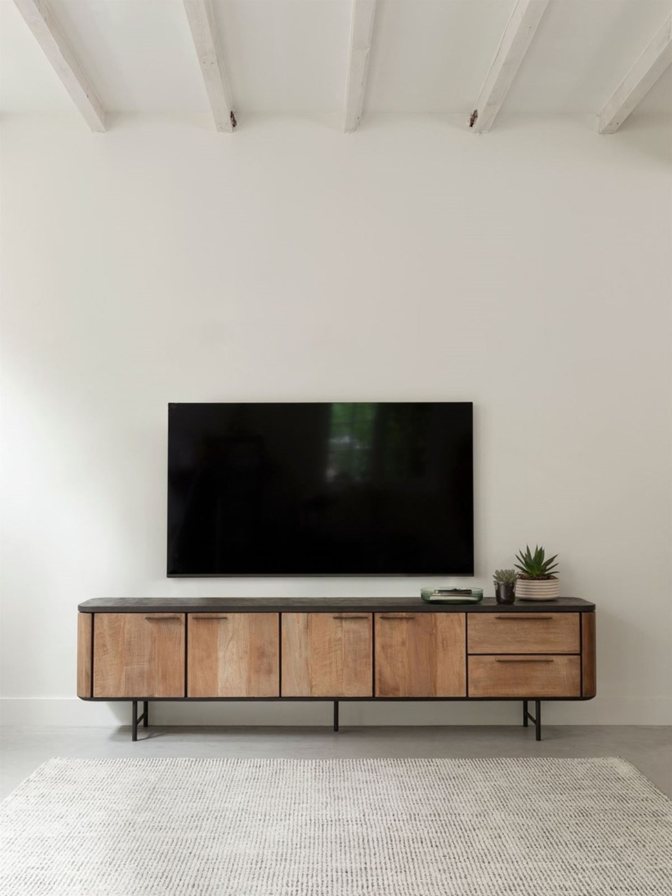 TV Board Soho aus recyceltem Teakholz, 230 cm