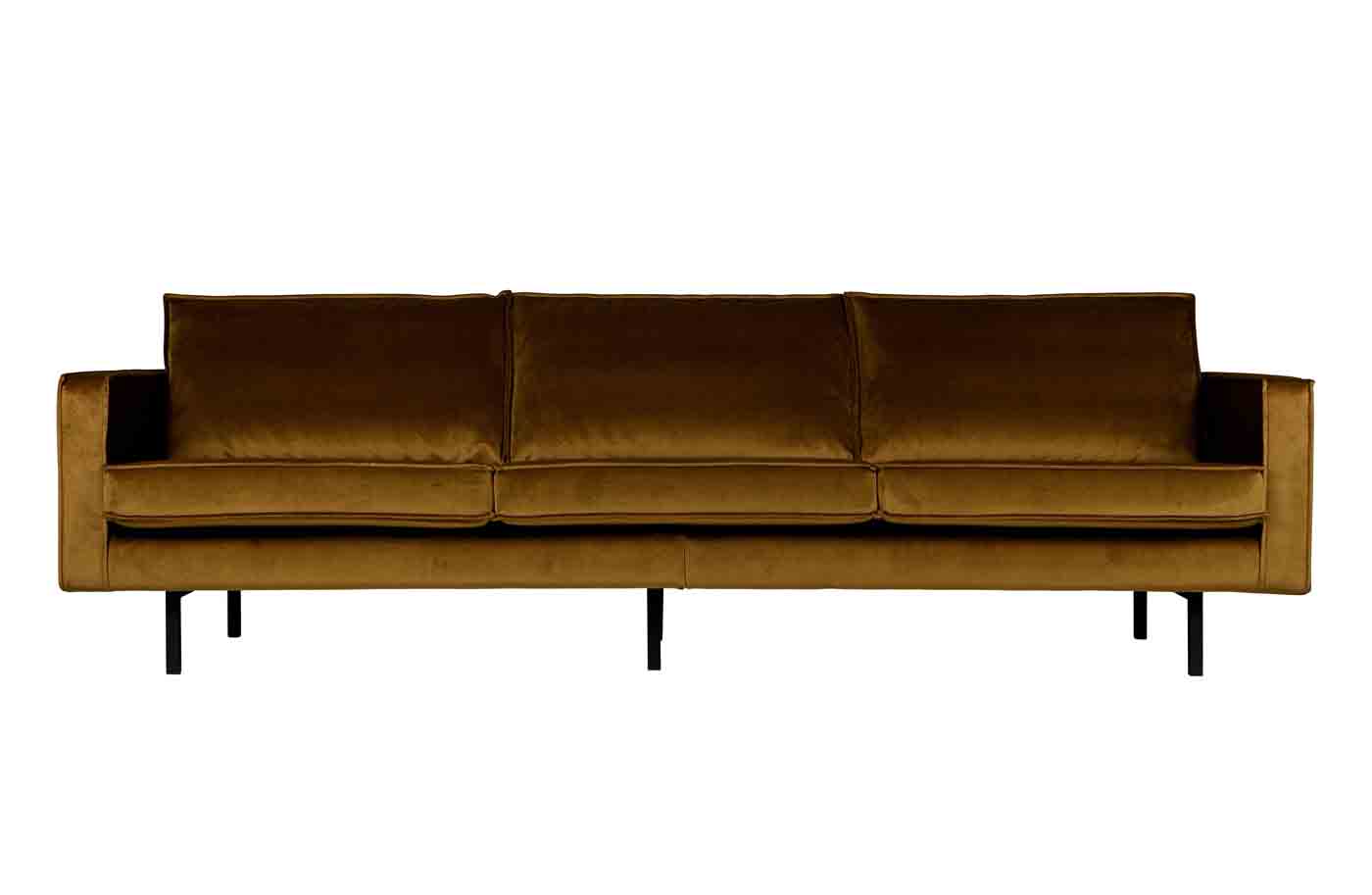 Rodeo Sofa 3-Sitzer Samt, Honig Gelb