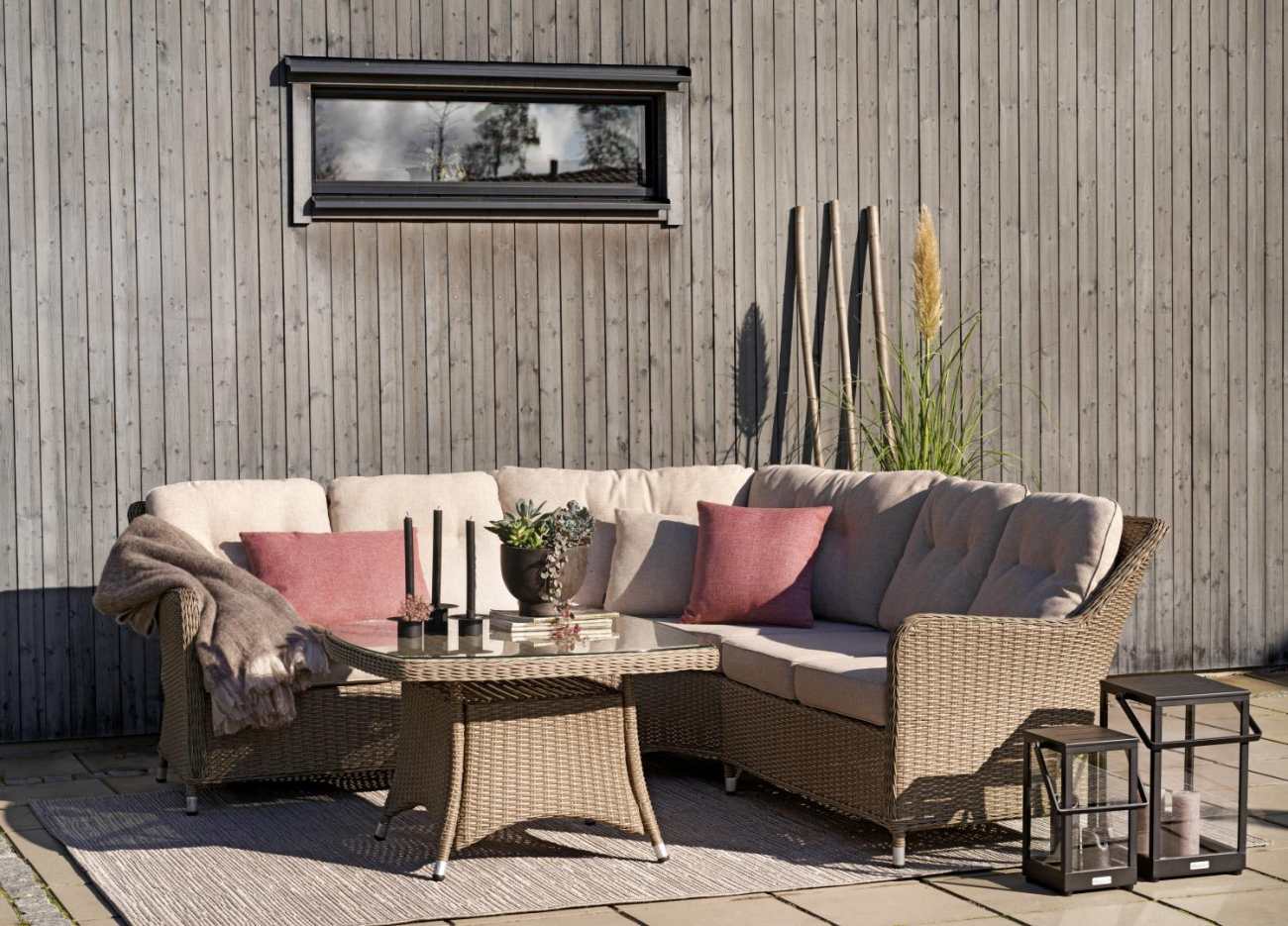 Gartencouchtisch Hornbrook 90x90 cm