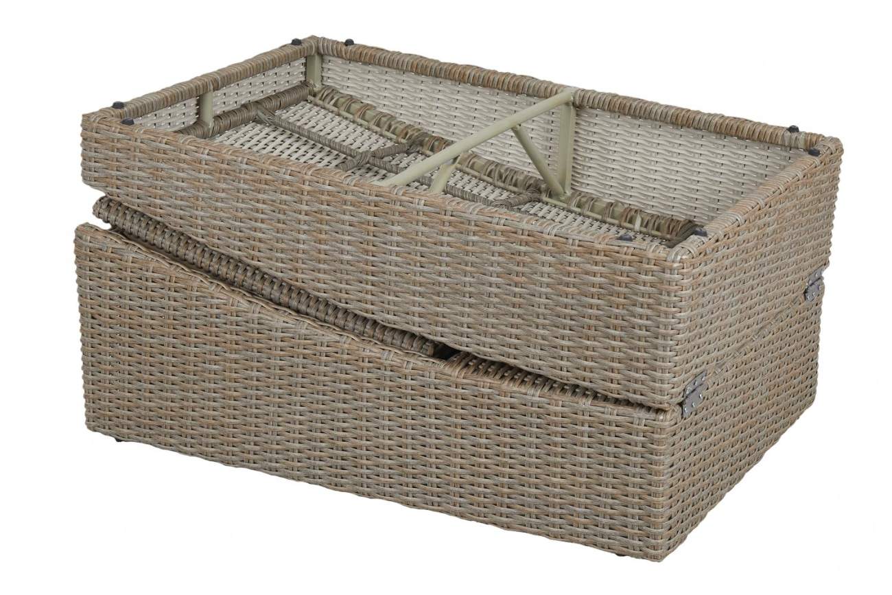 Gartenliege Ceibo mit Kissen, Beige