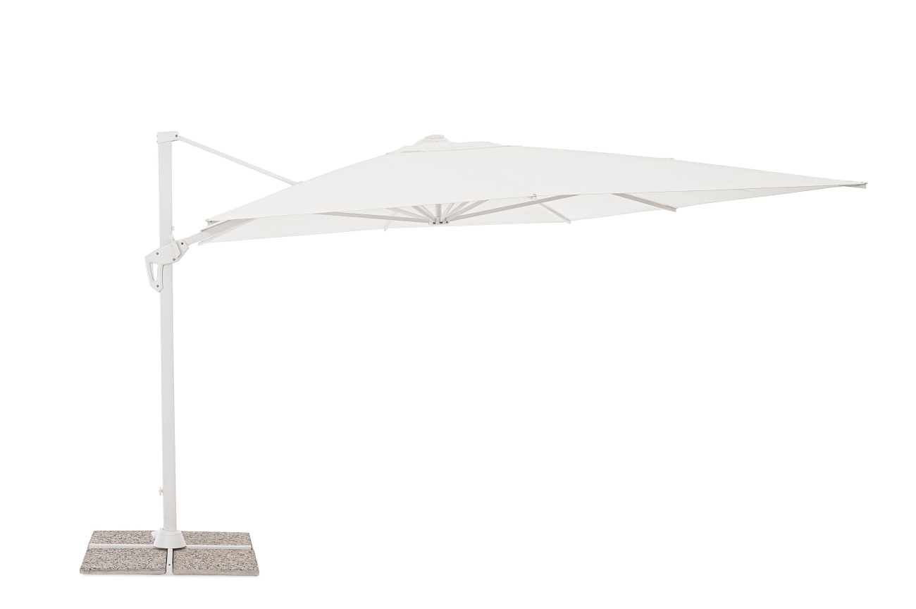 Sonnenschirm Vega aus Aluminium 3x4 m, Weiß