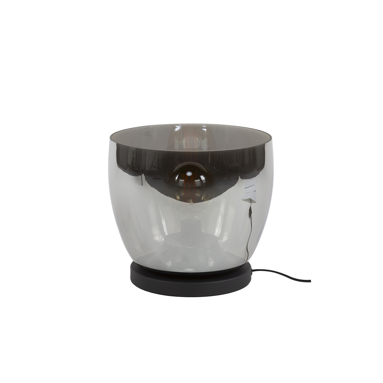 Tischleuchte Vasika - Rauchglas, inkl. LED, Ø 29 cm