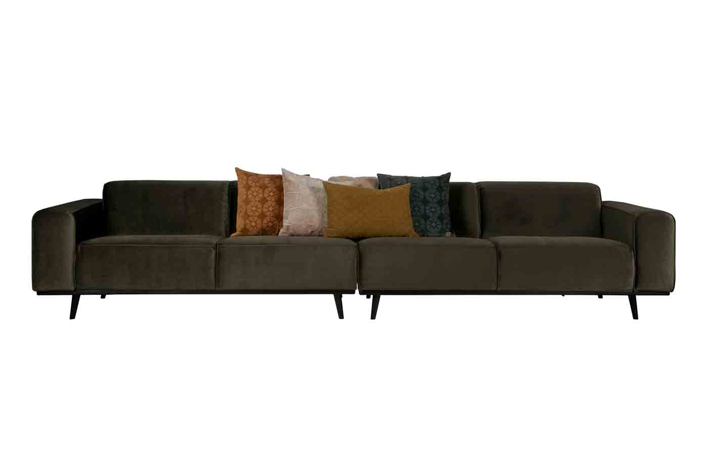 Bigsofa Statement Samt XXL, 372cm Waldgrün