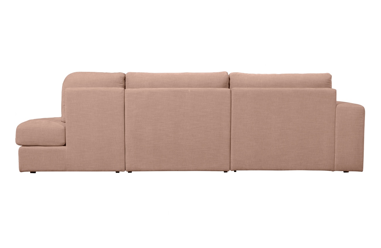 Sofa Family aus Webstoff Rechts, Rosa