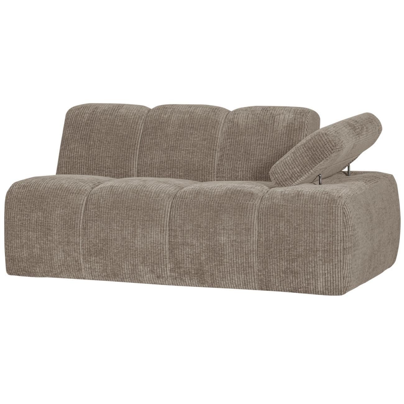 Modulsofa Mojo Flachcord 1,5er Arm-Rechts, Sand