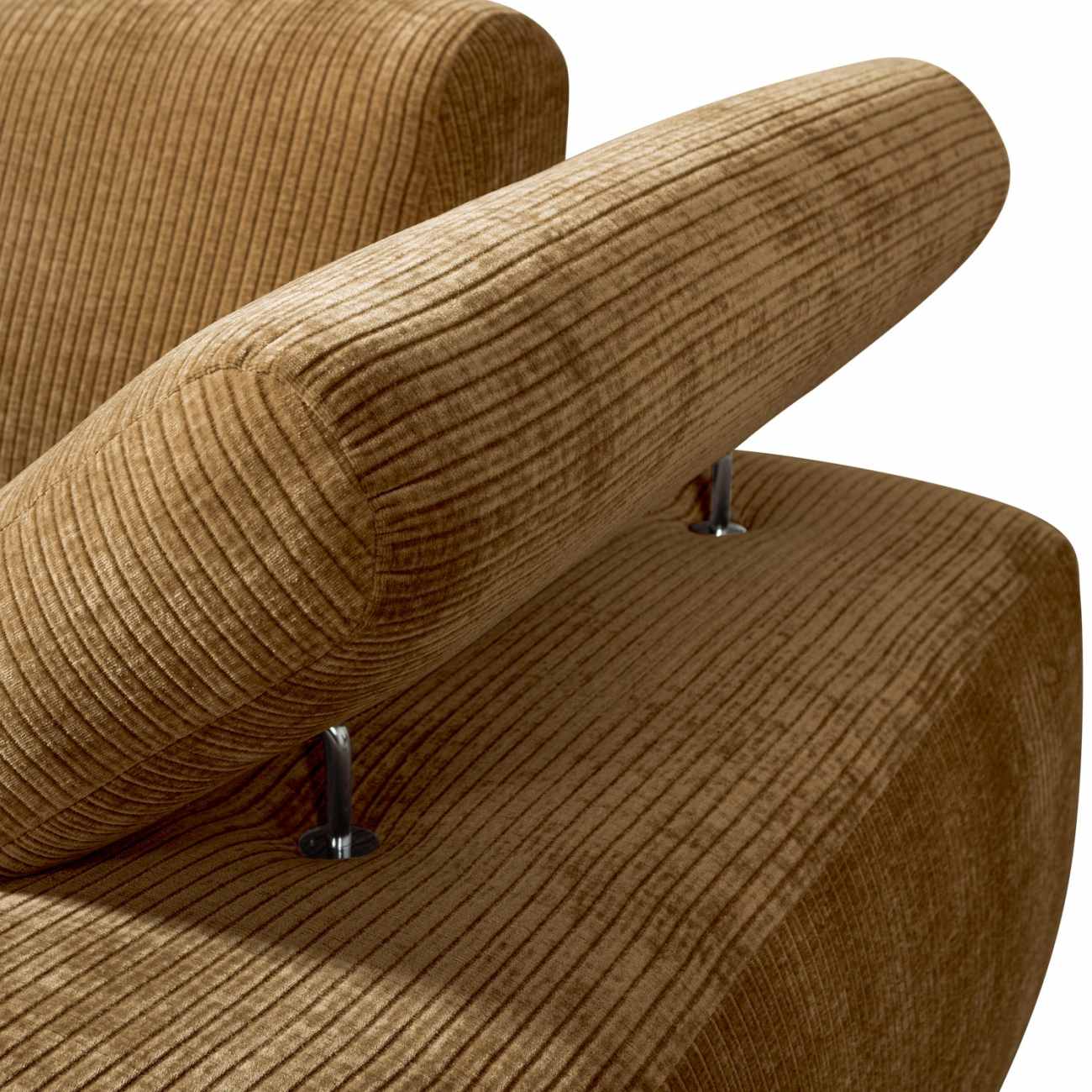 Modulsofa Mojo Flachcord Chaiselongue-Rechts, Honiggelb