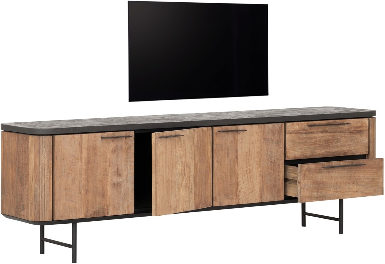 TV Board Soho aus recyceltem Teakholz, 190 cm