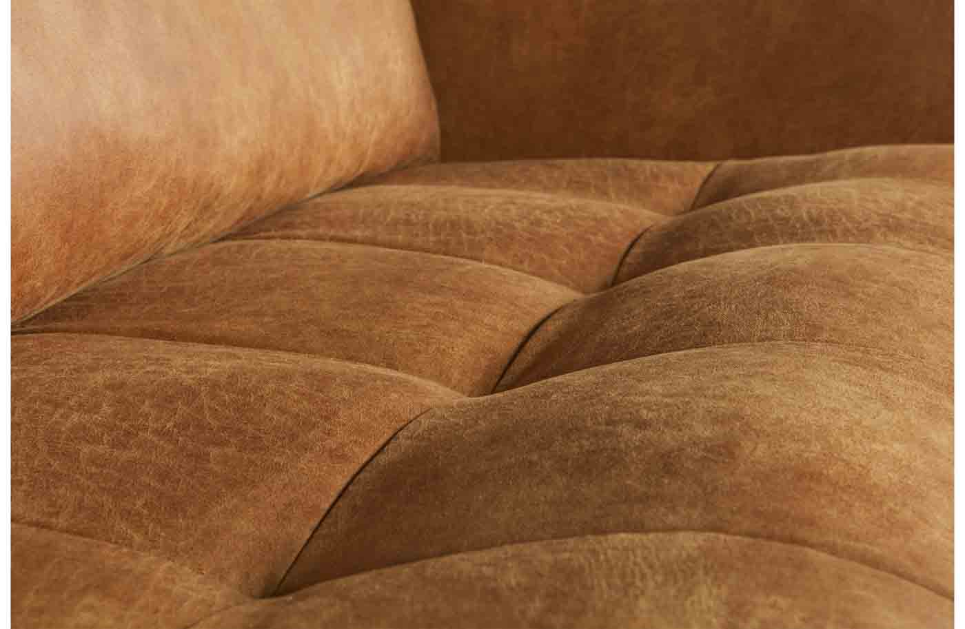 Rodeo Classic Sofa 3 Sitzer Lederoptik, Cognac