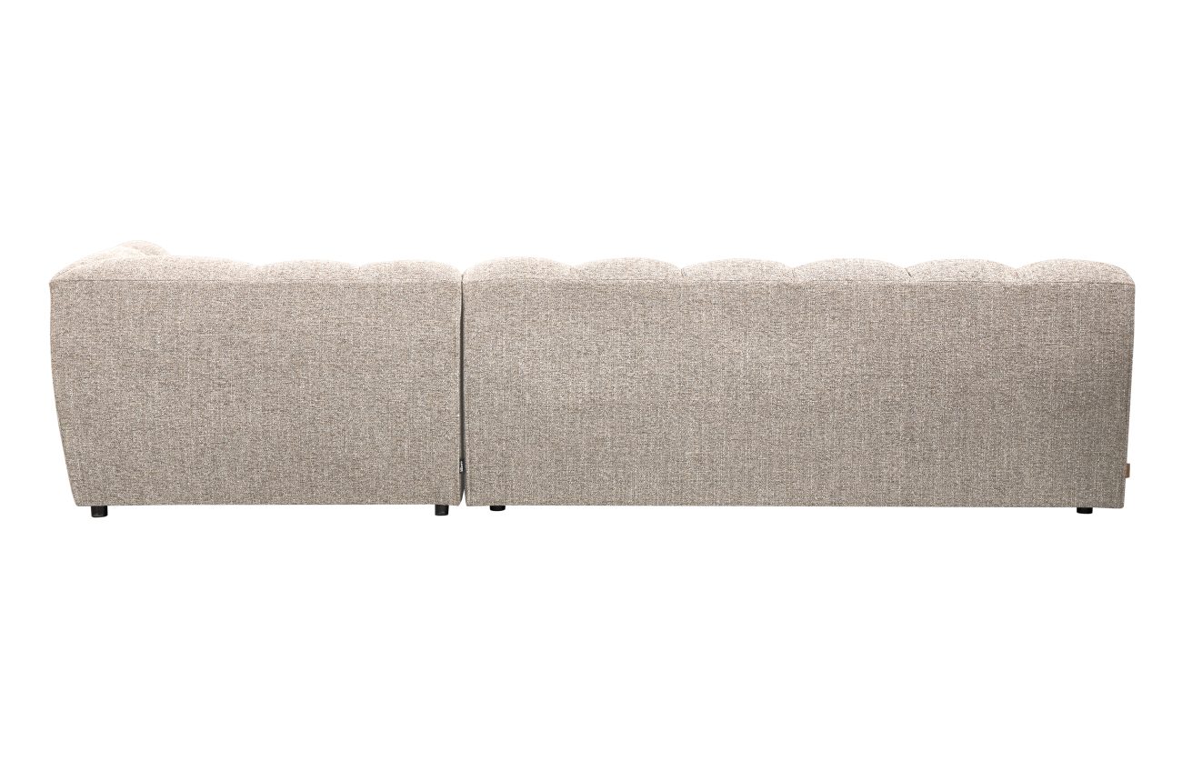 Chaiselongue Allure aus Melange-Stoff Rechts, Natur