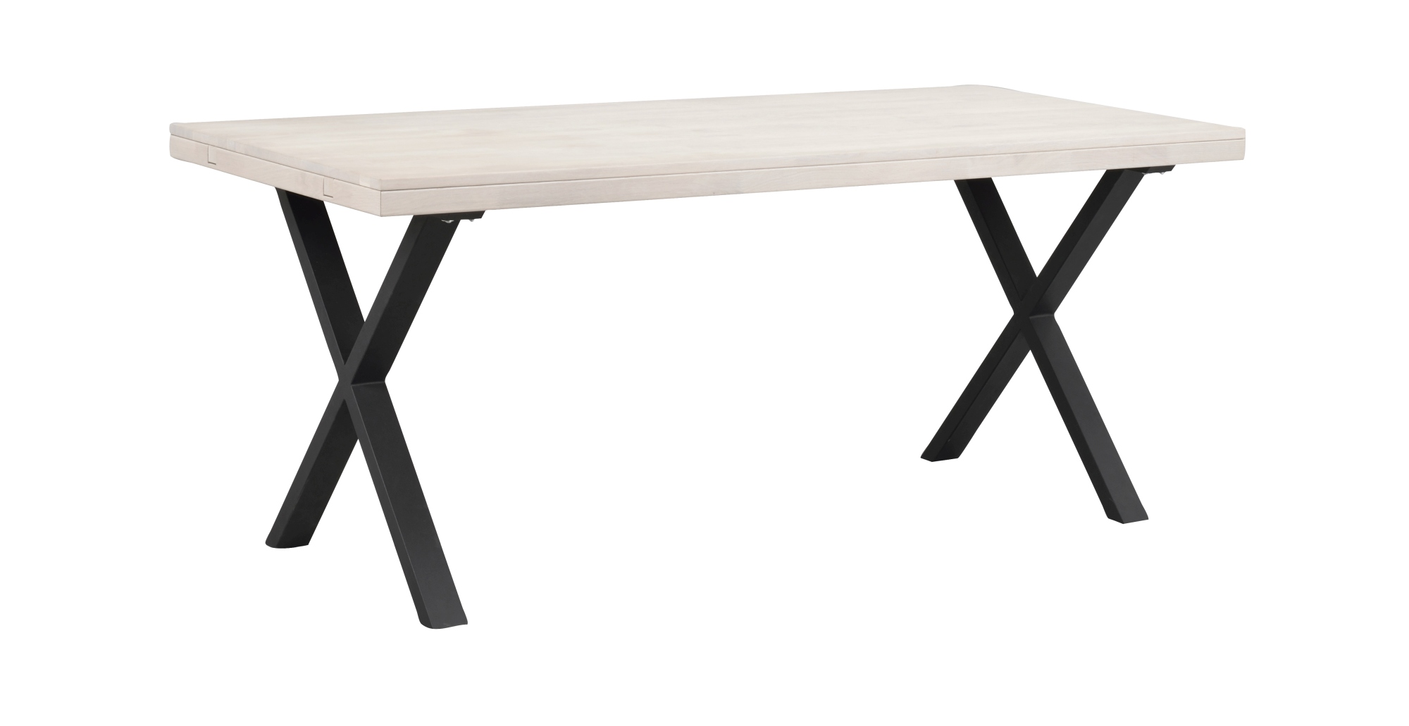 Esstisch Brooklyn, X-Gestell, 170cm, Whitewash