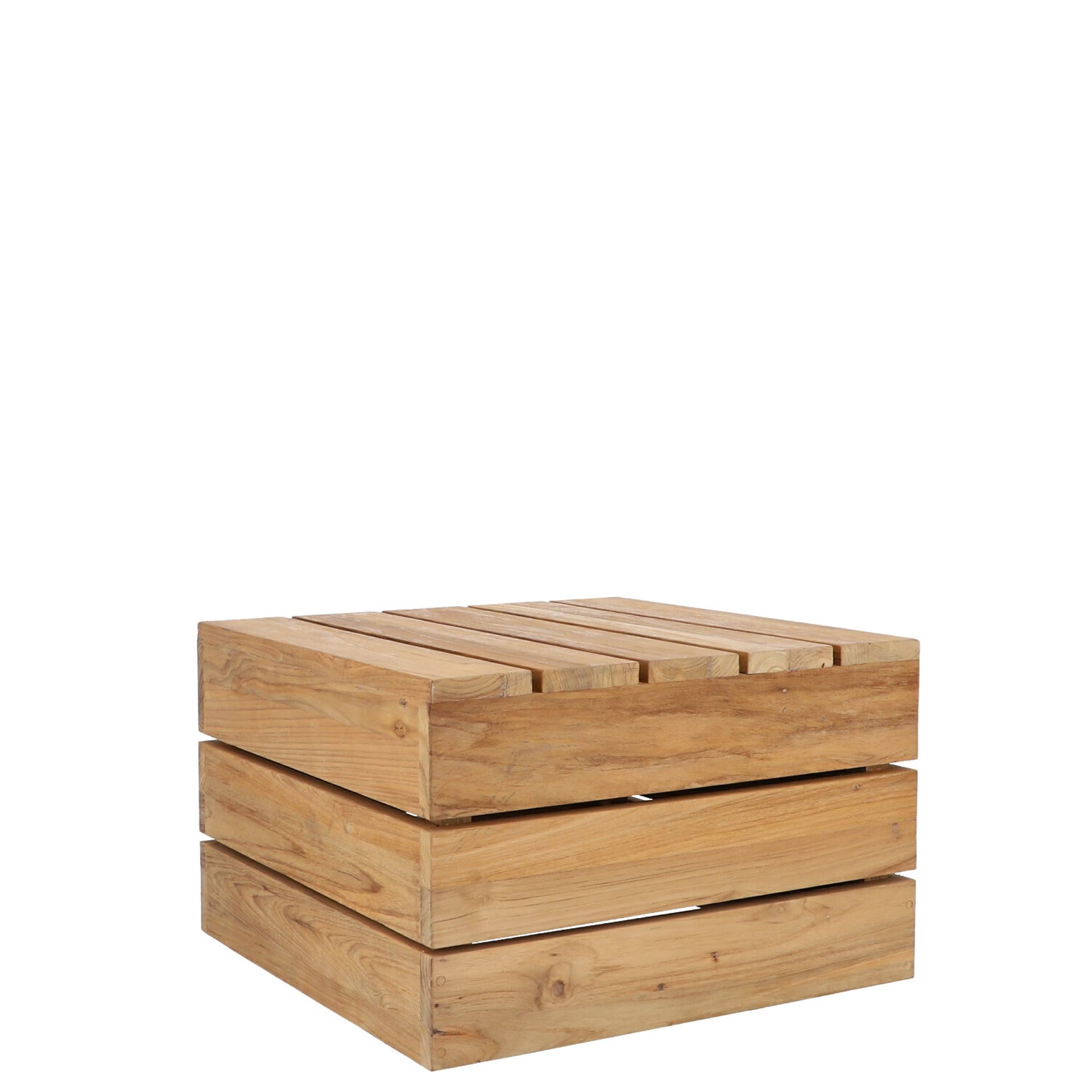 Beistelltisch Move aus recyceltem Teakholz, 54 cm