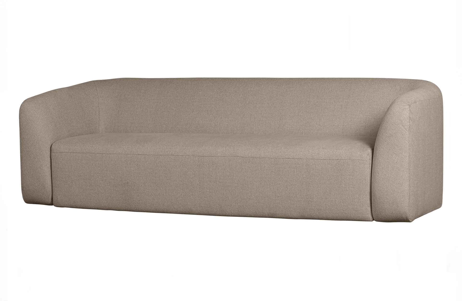 3-Sitzer Sofa Sloping aus Stoff, Natur