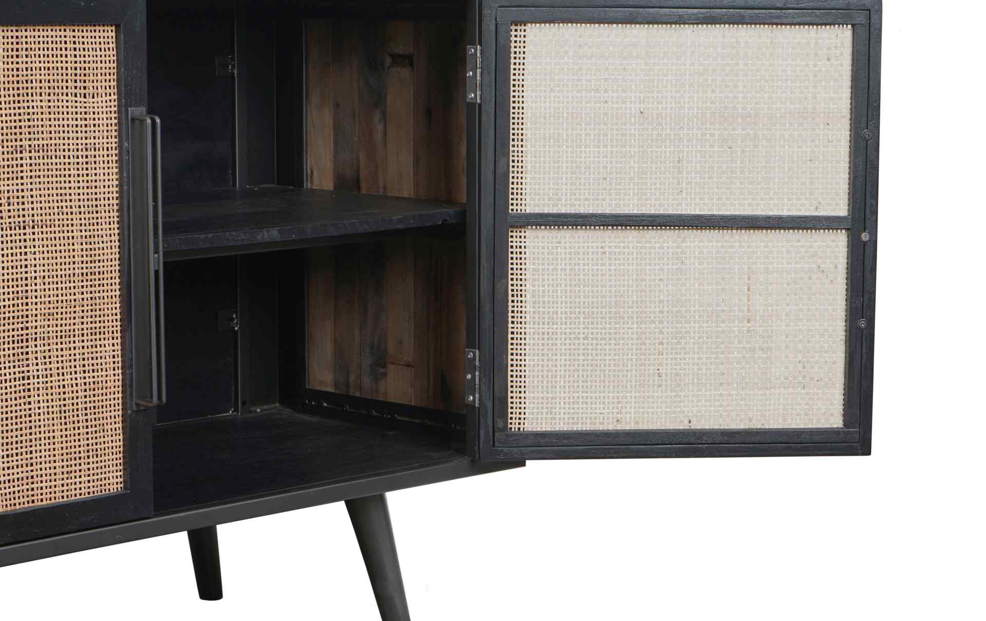 TV-Board Nordic Rattan mit 4 Türen, 200 cm