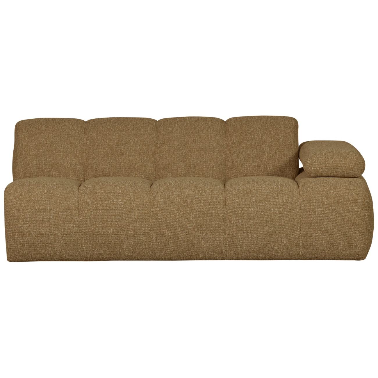 Modulsofa Mojo Boucle 2er Arm-Rechts, Gelb/Braun