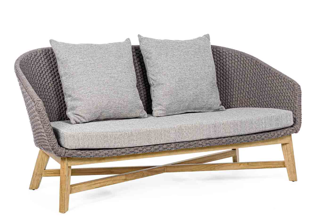 2 Sitzer Sofa Coachella mit Kissen,Grau
